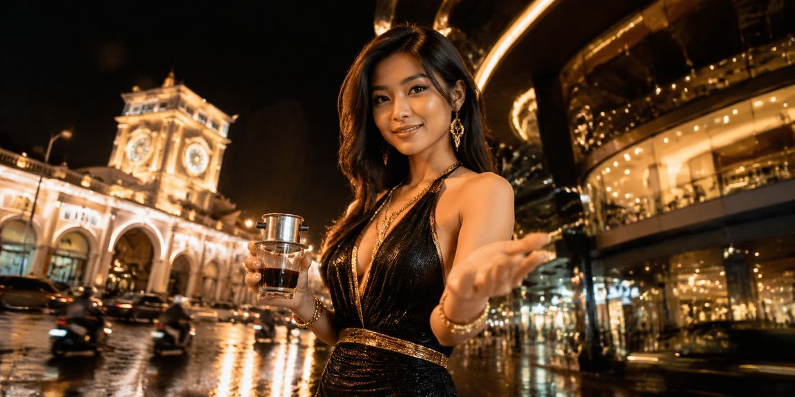 Người chơi tại TP. Hồ Chí Minh thưởng thức cà phê bên màn hình cược casino