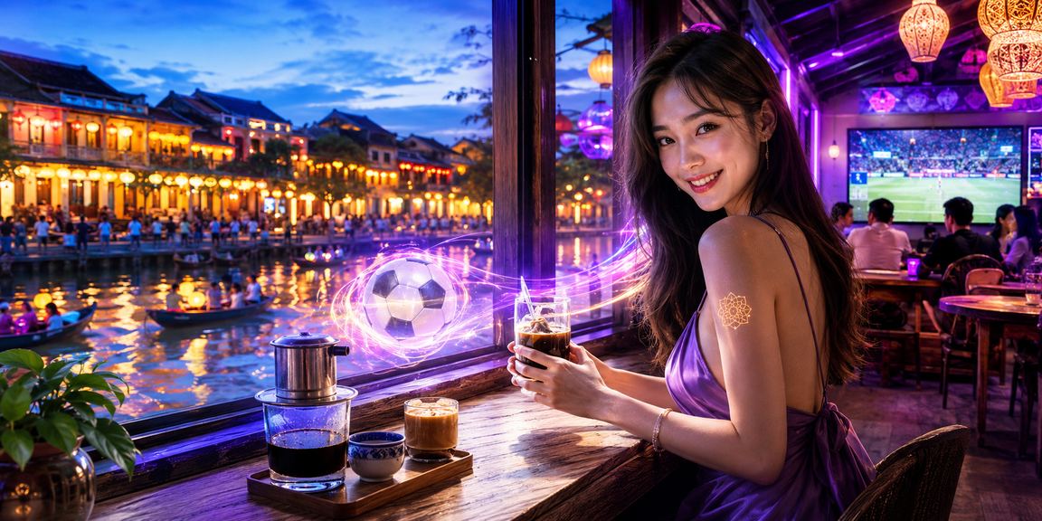 Người dùng tại Hội An thư giãn với cà phê trong khi tìm hiểu về chơi cá cược có trách nhiệm
