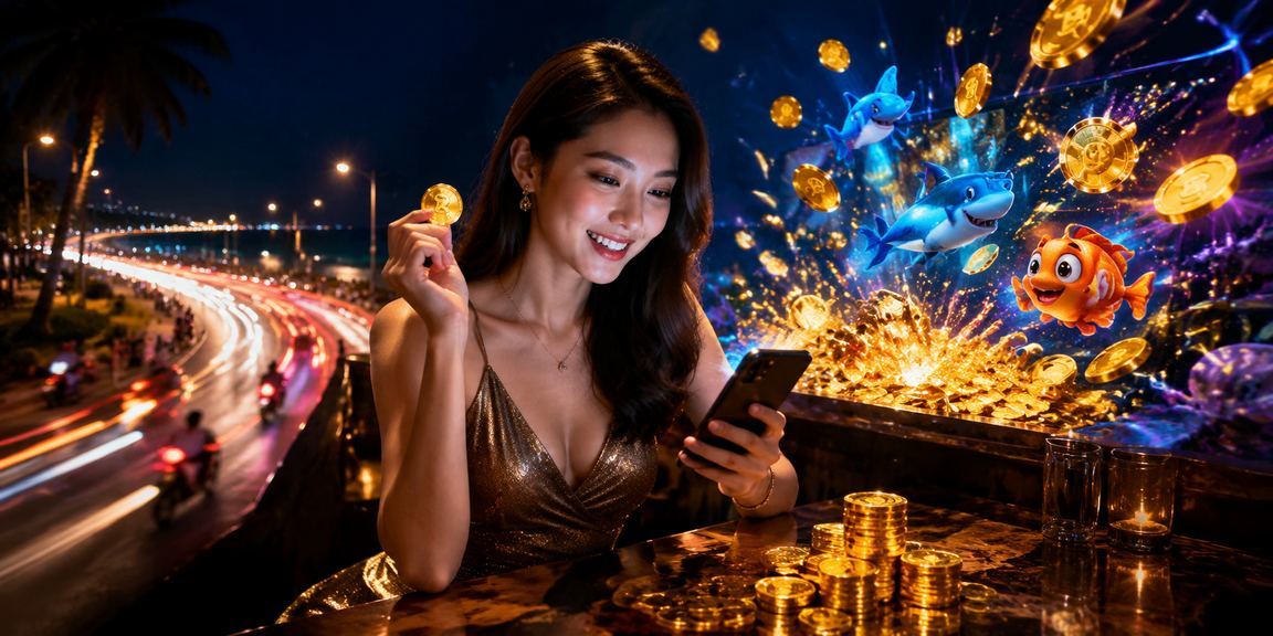 Người chơi trải nghiệm casino mobile mn66 tại bãi biển Mũi Né